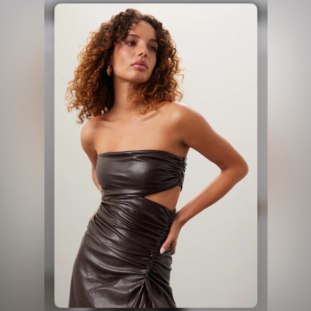 A.L.C. Dark Brown Strapless Dress